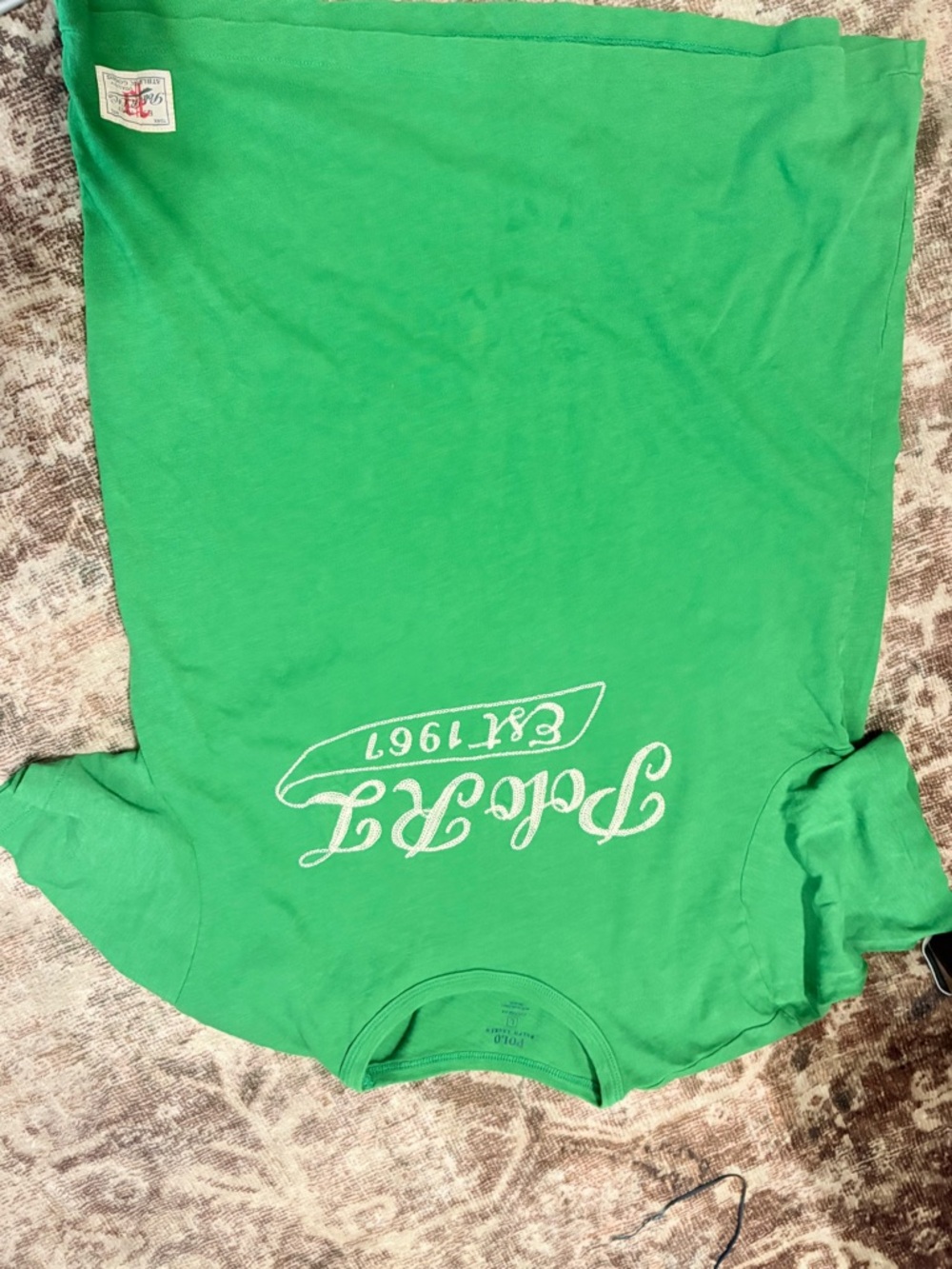Vintage-style Green Polo Graphic Tee